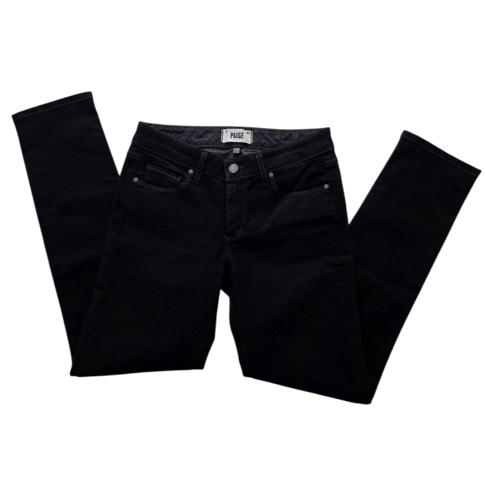 PAIGE Dark Blue Skyline Skinny Jeans - Picture 8 of 11